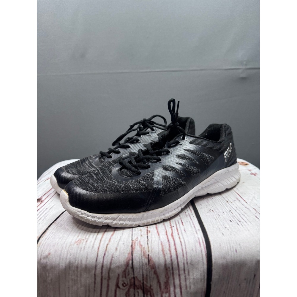 Fila‎ Mens Memory Foam Running Shoes Black Size 13